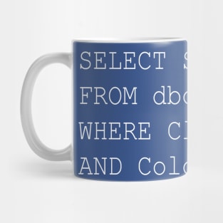 SQL Programmer T-Shirt | T-SQL Code (Blue) Mug